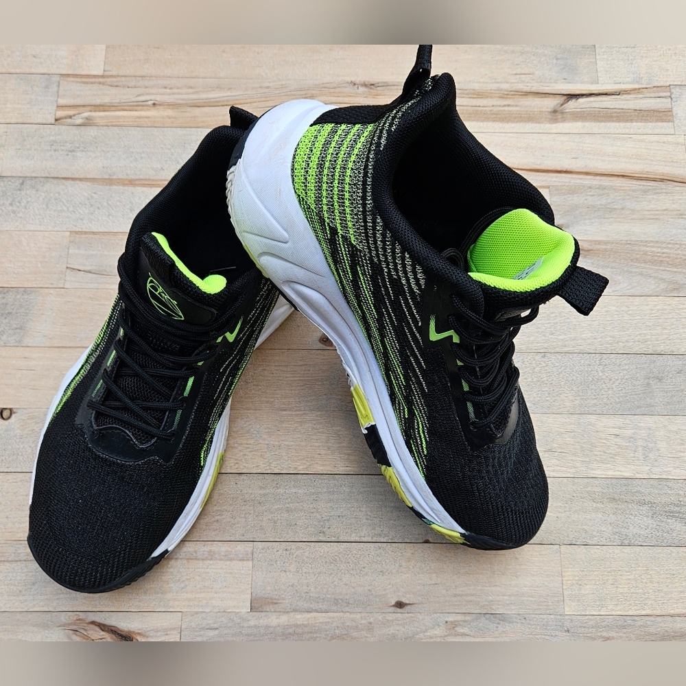 8.5, Beita High Upper Basketball Shoes, Black Green